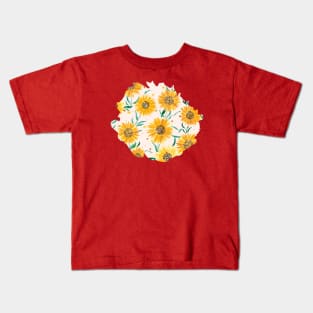 Summer Sunflowers Soft pink Kids T-Shirt